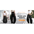 thumbnail image 6 of Casual Wide Leg Pants for Women Baggy Barrel Sweatpants Elastic Waist Lantern Trouser Pants, 6 of 7
