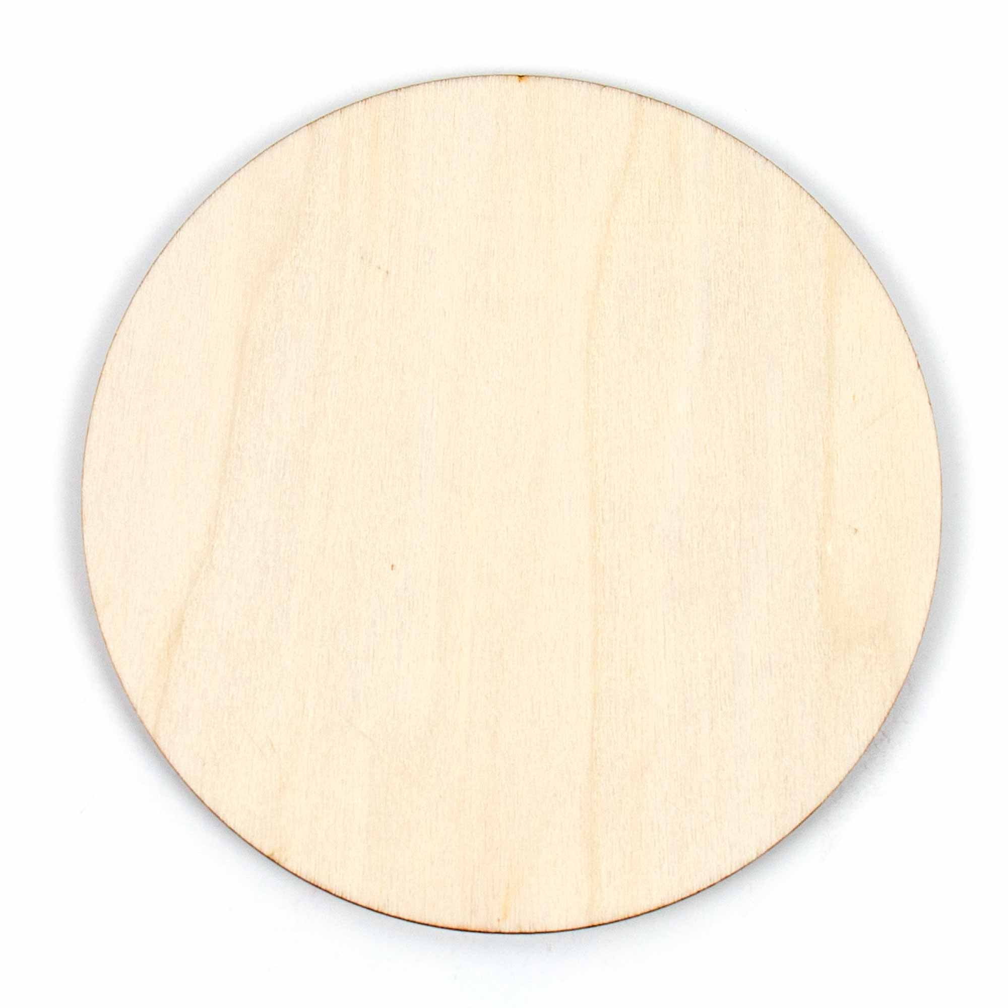 (6 pack) Hello Hobby Unfinished Wood Circle, 5 in. x 0.5 cm, 0.07 lbs, Perfect for DIY Projects & Decor