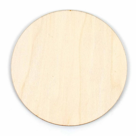 Hello Hobby Unfinished Wood Circle, 5 in. x 0.5 cm, 0.07 lbs, Perfect for DIY Projects & Decor