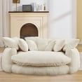 thumbnail image 1 of Pouf géant Noble House, méridienne moelleuse et lit convertible, beige, 1 of 9
