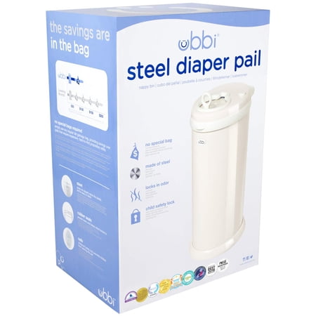 Steel Diaper Pail, Odor Locking, No Special Bag Required, Award-Winning, Registry Must-Have, Ivory