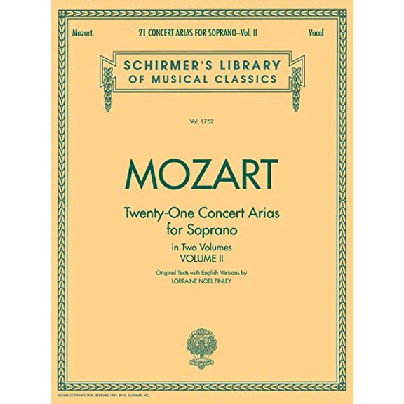 Pre-Owned 21 Concert Arias for Soprano - Volume II: Schirmer Library of Classics Volume 1752 Voice and Piano Paperback