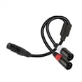 thumbnail image 1 of Cable de Conversión de Audio XLR Hembra de 5 Núcleos A XLR Macho Dual de 3 Núcleos Cable de Micrófono Amplificador Xlr 0,5 M, 1 of 5