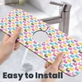 thumbnail image 6 of Pofeuu Colorful Rabbit Print Splash Guard for Sink Faucet Sink Gadgets-Splash Guard Behind Faucet Drip Catcher for Kitchen, Bathroom,Sink Mat, 6 of 7