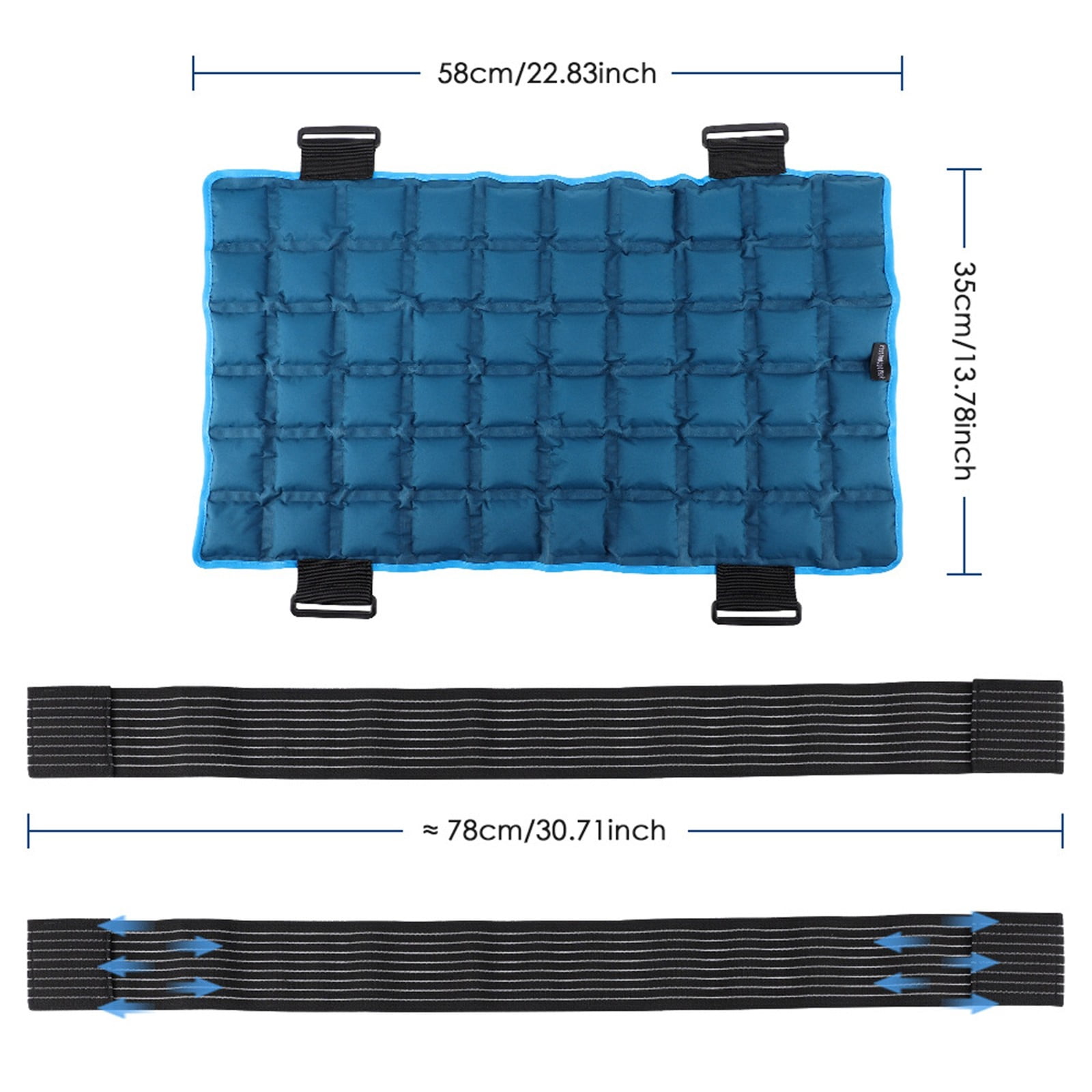 Ergonomic Ice Wrap for Injury – Reusable Gel Pack for Back Shoulders Arms Legs Elbow Knee Neck and - Flexible Bi-Clinical Cold Compress for Sports