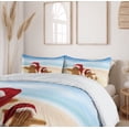 thumbnail image 6 of Ambesonne Christmas Duvet Cover Sets, Santa Starfishes, 2-King, Grey and White, 6 of 7