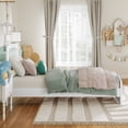thumbnail image 3 of Becket Twin Wood Low Profile Platform Bed with Matching Footboard in White, 3 of 13