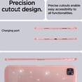 thumbnail image 4 of Allytech Shockproof Case for iPad Air 11 Inch 2024 & iPad Air 5th/4th Gen 2022/2020, Slim Thin Lightweight Glitter Bling Soft TPU Anti-Scratch Military Grade Protection Shell - Pink, 4 of 7