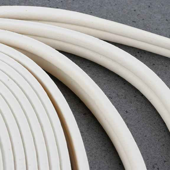 HINTRMENT 2 Pack of 10 Meters White Epdm Rubber Foam Seal Strip for Sound Insulation and Exclusion