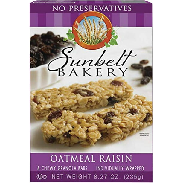 Sunbelt Bakery Oatmeal Raisin Chewy Granola Bars, 8 Boxes