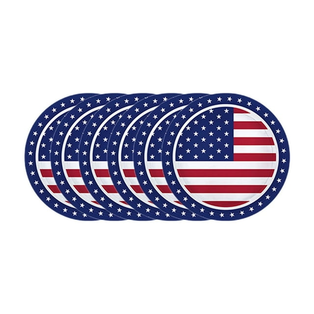 Patriotic Party Supplies American Flag Independence Day Party Supplies Set Paper Cup Pulling Flag Disposable Party Supplies Memorial Day Party Supplies