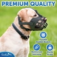 thumbnail image 4 of Dog Muzzle Breathable Basket Mouth Guard for Grooming & Training, Black, Size M, 1 Pack, 4 of 9