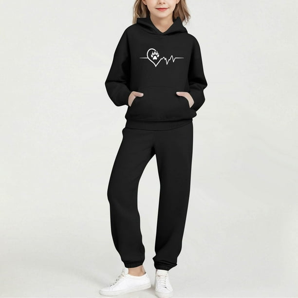 Cowsor Little Girls Outfits 2 Piece Toddler Long Sleeve Sweatshirt Leggings Pants Clothing Set