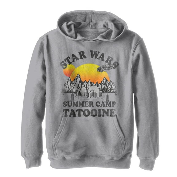 Boy's Star Wars Summer Camp Tatooine Pull Over Hoodie Athletic Heather Small