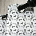 thumbnail image 2 of Ambesonne Geometric Grommet Curtain Single Panel, Intersecting Squares, 50"x60", Black Pale Grey White, 2 of 5
