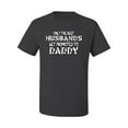 thumbnail image 2 of Wild Bobby, Best Husbands Gets Promoted to Daddy, Father's Day, Men Graphic T-Shirt, Charcoal, X-Large, 2 of 3