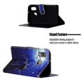 thumbnail image 4 of Compatible With Samsung Galaxy A40 Case Leather Flip Wallet Cover With Card Slot Holder Kickstand Pattern - Cat And Sun, 4 of 5