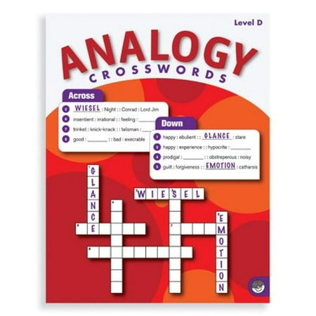 MindWare Analogy Crosswords: Level D 50 Puzzles Book 1 Great For Standardized Tests Challenging and Engaging Grades