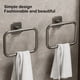 thumbnail image 5 of Toallero redondo negro de pared, plástico, 20,5 cm, instalación adhesiva, organizador de baño multifuncional para toallas de mano, toallitas, accesorios de baño, no requiere perforación, 5 of 5