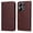 Brown, variant on Wallet Phone Case for Xiaomi Redmi 13 Pro 4G with Card Holder and Stand Function Black