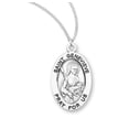 thumbnail image 1 of St. Genevieve Sterling Silver Medal Necklace, 1 of 10