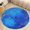 Flannel, variant on Blue Agate Marble Print-1 Round Area Rugs for Bedroom Living Room, 4FT Soft Comfy Indoor Circle Carpets, Floor Mat