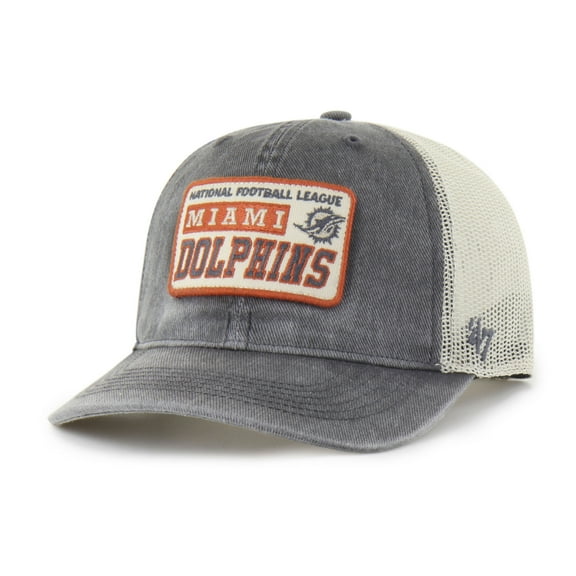 Men's '47  Charcoal Miami Dolphins Canteen Relaxed Trucker Adjustable Hat