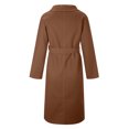 thumbnail image 7 of RYDCOT Wool Overcoat Women Plus Size Winter Double Breasted Wool Blend Coat Casual Long Pea Trench Coat Jackets with Pockets Outwear on Clearance, 7 of 7