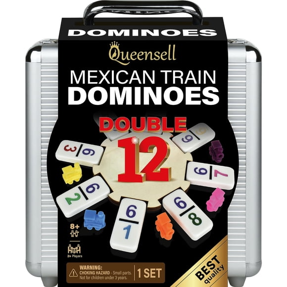Juego de dominó Mexican Train Queensell con números 91 fichas