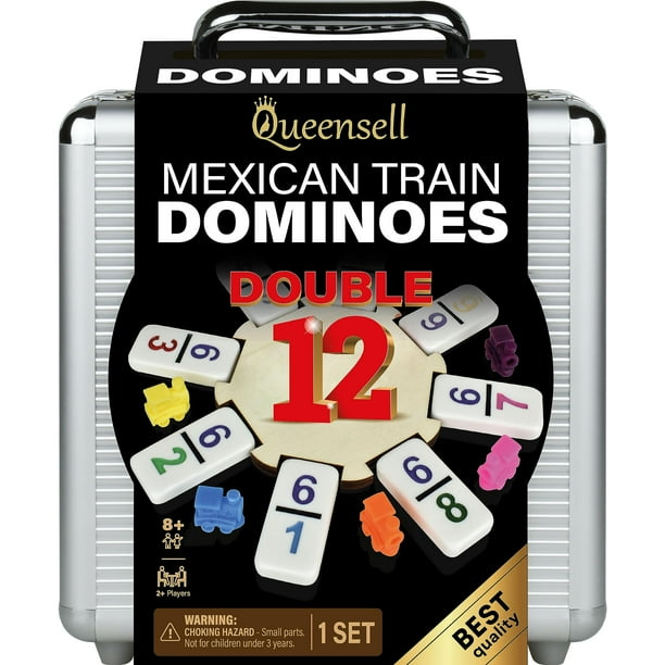 Juego de dominó Mexican Train Queensell con números 91 fichas