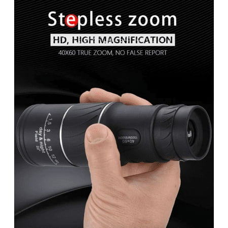 40X60 Monocular Binoculars With Night Vision BAK4 Prism High Power Waterproof