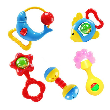 Animal Handbells Developmental Toy Bells Kids Baby Rattle (Best Developmental Toys 6 Months)