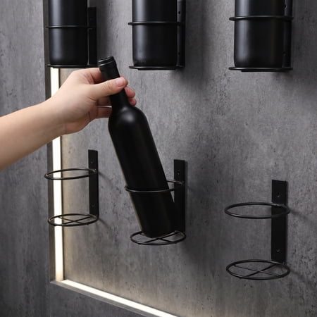 Baluue Wall-Mounted Metal Wine Rack Simple Elegant Design for Storage