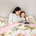 thumbnail image 6 of Feelyou Romantic Pink Rose Bedding Comforter Set, Bohemian Flower Floral Twin Comforter Sets, Western Vintage Fashion Reversible Bedding Set, Luxury Bedroom Decor, 2 Pieces, 6 of 9