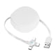 thumbnail image 1 of Cable de carga retráctil blanco, cargador de teléfono retráctil multifuncional con soporte para teléfono móvil, 1 of 2