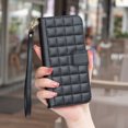 thumbnail image 3 of Wallet Case for iPhone 16 with Wrist Strap & Shoulder Strap, Multiple Card Slots Folio Purse PU Leather Stand Full Body Protection Phone Case Cover for iPhone 16,  Black, 3 of 7