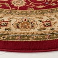 thumbnail image 3 of SAFAVIEH Lyndhurst Pearl Floral Area Rug, Red/Ivory, 6' x 6' Round, 3 of 7