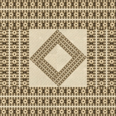 

Ahgly Company Indoor Square Patterned Red Dirt Brown Area Rugs 6 Square