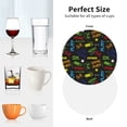 thumbnail image 6 of Naloa Pixel Game Leather Coasters for Drinks, Durable Drink Coasters 4 Set for Tabletop Protection, Luxurious Home Décor and Housewarming Gift ( {designName})Round Shape, 6 of 6