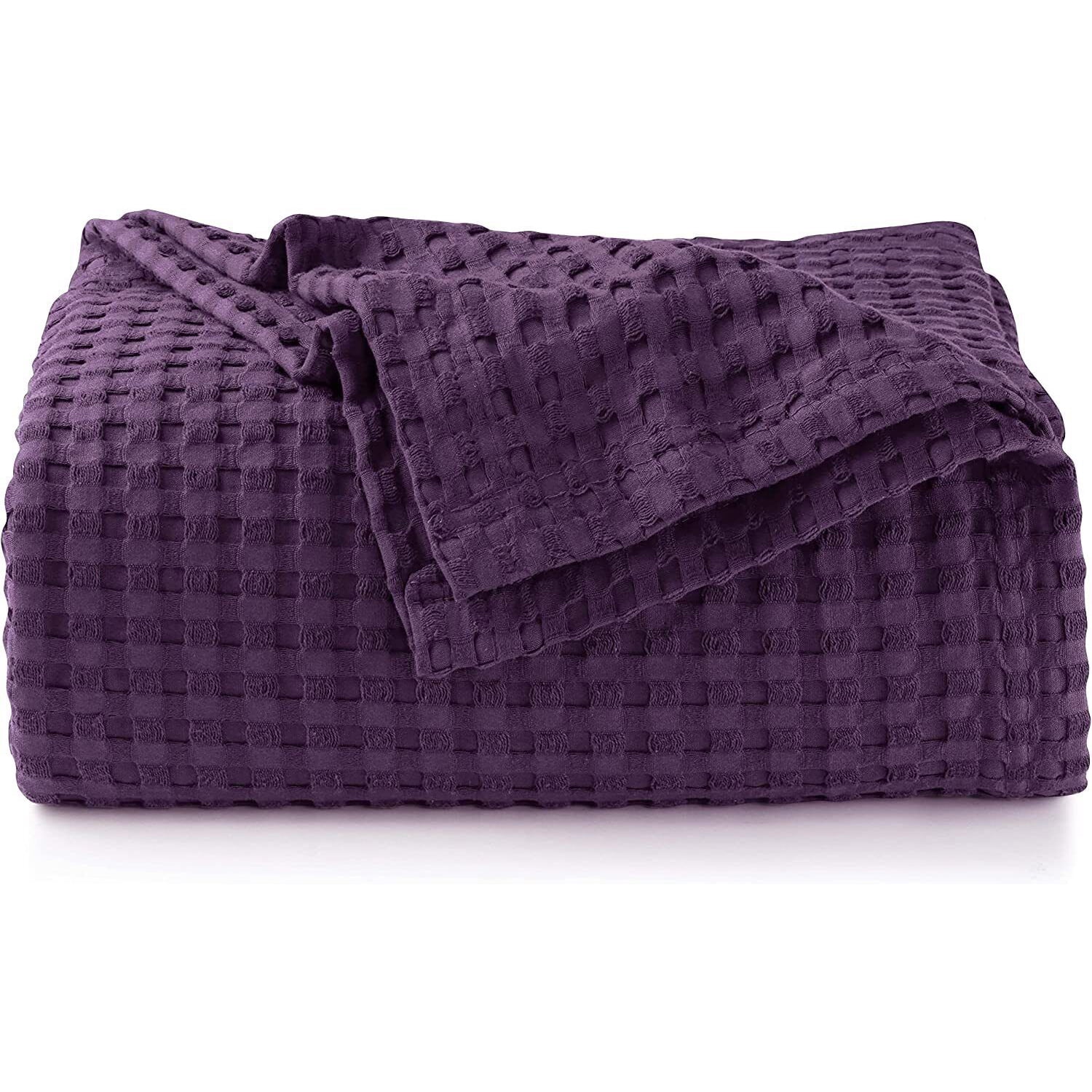 Cotton Blankets Queen Size for Bed, 300GSM Weave Blankets for All