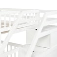 thumbnail image 3 of White Twin Over Full Loft Bed - Spacious Sleeping Space For A Restful Night With Staircase In 61.4''h Tall, Provide Ample Headroom, 3 of 6