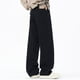 thumbnail image 4 of Pantalones vaqueros gruesos de felpa para hombre, de longitud completa, con cordón elástico, holgados, de pierna recta y de gran tamaño, pantalones largos para hombre., 4 of 7