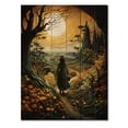 thumbnail image 3 of Designart "Through The Countryside Path painting III" Portrait Print on Natural Pine Wood, 3 of 5