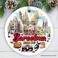 thumbnail image 2 of Illustrated Barcelona Landmarks Ceramic Ornament, Spain Travel Souvenir and Christmas Gift, 2 of 9