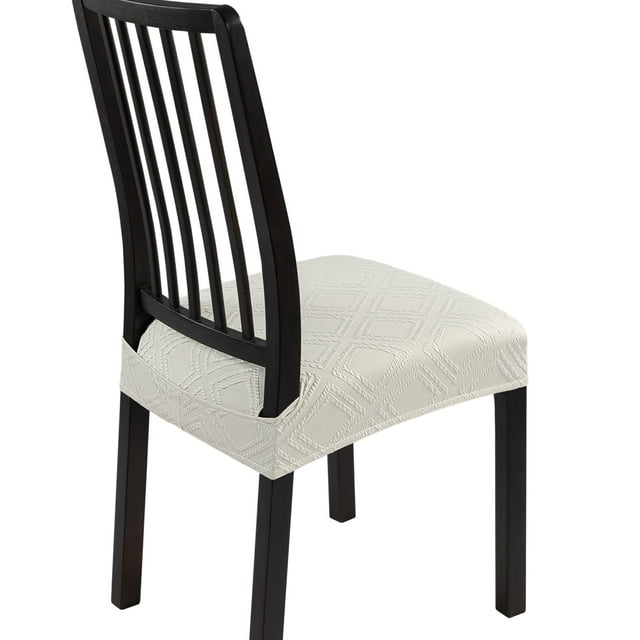 Juego de 4 fundas elásticas beige para sillas de comedor SearchI