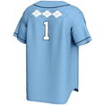 thumbnail image 3 of Youth GameDay Greats  Carolina Blue #1 North Carolina Tar Heels Lightweight Softball Jersey, 3 of 4