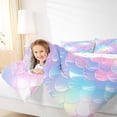 thumbnail image 4 of Homewish Children Teens Girls Ocean Mermaid Bedding Comforter Set 2pcs,Abstract Gradient Twin Comforter Sets Microfiber,Dreamy Princess Breathable Bedding Set,Microfiber Bedroom Decor,Reversible, 4 of 8