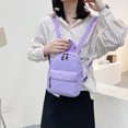 thumbnail image 6 of Yucurem Solid Color Backpack Preppy Style Nylon Mini Rucksack for School Travel (Purple), 6 of 10