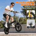 thumbnail image 3 of 14" Foldable Electric Bike, 500W Commuter Ebike for Adults, Mini Ebike with Basket, 36V 12Ah Battery, 18MPH & 20 Miles, UL2849, 3 of 10