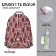 thumbnail image 2 of Geometric Plaid Backpack Striped and Checkered Fusion Design Stylish Students School Bag, 2 of 6